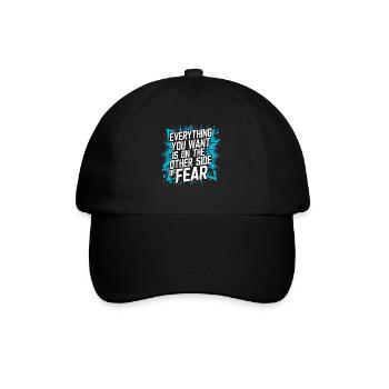 Everything You Want Motivation vs. Comfort Zone - Baseball Cap - black/black - Front