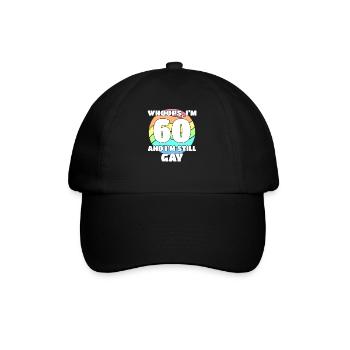 Lustige Gay Pride - 60. Geburtstag 60 BDay Lesben - Baseballkappe - Schwarz/Schwarz - Vorne