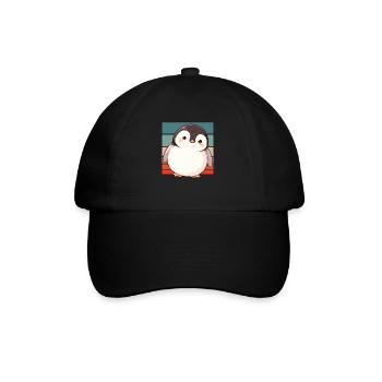 Penguin Kawaii Penguin Cute - Baseball Cap - black/black - Front