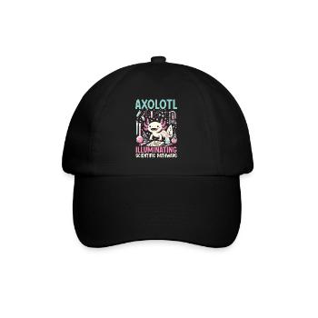 Axolotl Naturwissenschaftslehrer Mexikanischer Salamander - Baseballkappe - Schwarz/Schwarz - Vorne