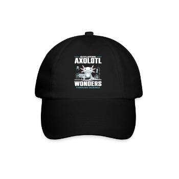 Axolotl Science Teacher Mexican Salamander - Baseball Cap - black/black - Front