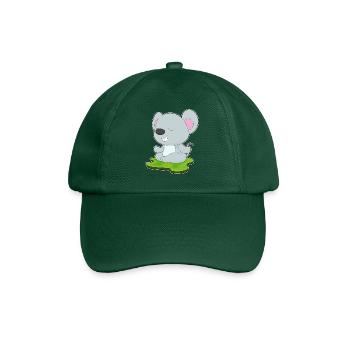 Mouse Yoga Fitness Meditation - Baseball Cap - bottle green - Front