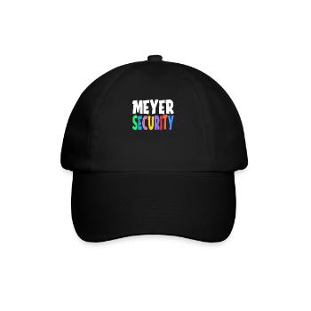 Meyer Sicherheit Familie Geschenk - Baseballkappe - Schwarz/Schwarz - Vorne