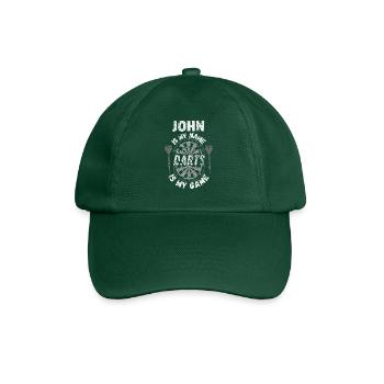 Personalised Darts T-Shirt for John - Baseball Cap - bottle green - Front