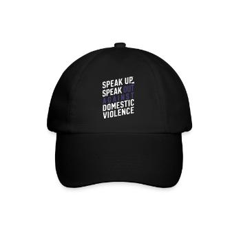 Raising awareness of domestic violence - Baseball Cap - black/black - Front