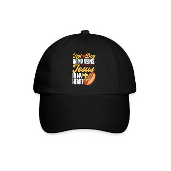 Hot Dog Adult Jesus Faith - Baseball Cap - black/black - Front