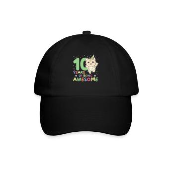 Chat pour les 10 ans Enfants de dix ans - Casquette classique - noir/noir - Devant
