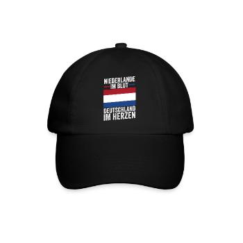 Néerlandais Allemand Pays-Bas Pays-Bas - Casquette classique - noir/noir - Devant