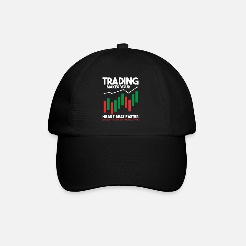Trading Krypto Aktienmarkt Investor Day Trader - Baseballkappe - Schwarz/Schwarz