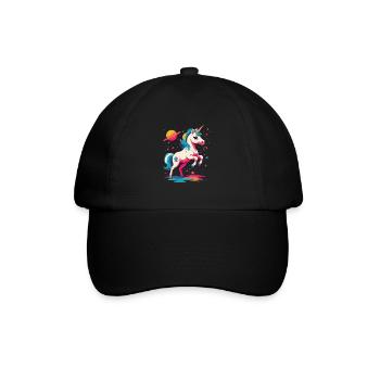 Licorne Fille Drôle Licornes Grand Design - Casquette classique - noir/noir - Devant