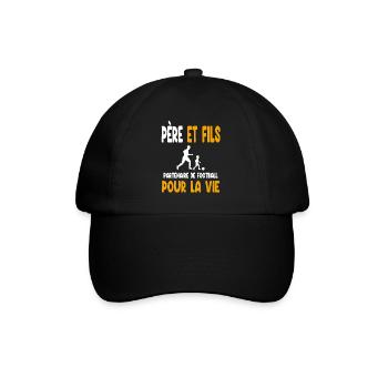 football père et fils partenaire vie papa - Casquette classique - noir/noir - Devant