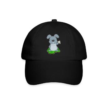 Rabbit Paper Airplane - Baseball Cap - black/black - Front