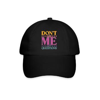 Ne me posez pas de questions 26 - Casquette classique - noir/noir - Devant