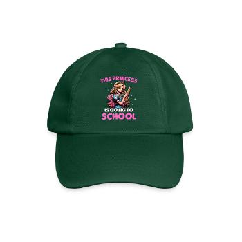 This Princess Is Going To School - Baseballkappe - Flaschengrün - Vorne
