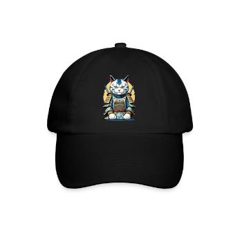 Chat de samouraï Japonais Samouraï Conception d’œuvres d’art - Casquette classique - noir/noir - Devant
