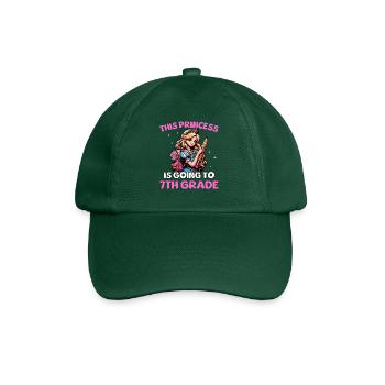 This Princess Is Going To 7th Grade - Baseballkappe - Flaschengrün - Vorne