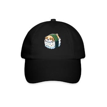 Sushi Essen Japan Nigiri Geschenk - Baseballkappe - Schwarz/Schwarz - Vorne