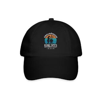 GRILLKÖNIGIN Die Herrin der Grills - Baseballkappe - Schwarz/Schwarz - Vorne