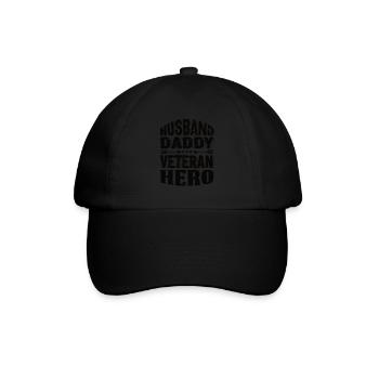Mari Papa Héros vétéran - Casquette classique - noir/noir - Devant