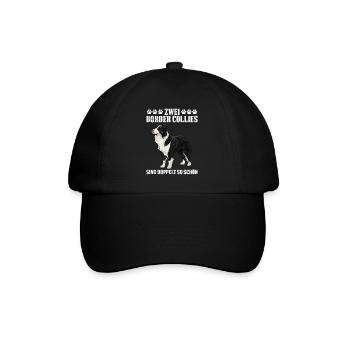 Border Collie 2 BORDER COLLIES ARE TWICE AS BEAUTIFUL - Baseball Cap - black/black - Front