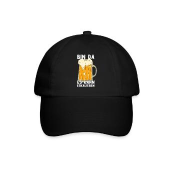 It can escalate Drinking humorous beer - Baseball Cap - black/black - Front