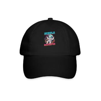Cat Astronaut Nebula Navigator - Baseball Cap - black/black - Front