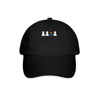 LGBT Gay Cats Lesbian Rainbow Flag - Baseball Cap - black/black - Front