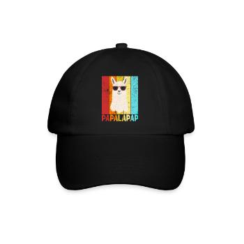Funny Llama Dad Papalapap Perfect Father's Day - Baseball Cap - black/black - Front