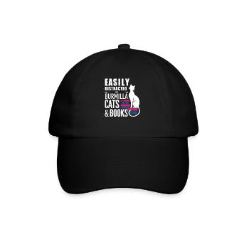 Katze Burmilla Geschenk - Baseballkappe - Schwarz/Schwarz - Vorne