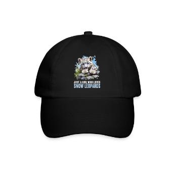 Snow Leopard Schneeleoparden Schneeleopard - Baseball Cap - black/black - Front