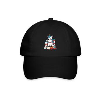 Mignon rat de bibliothèque licorne Créatures mythiques magiques - Casquette classique - noir/noir - Devant