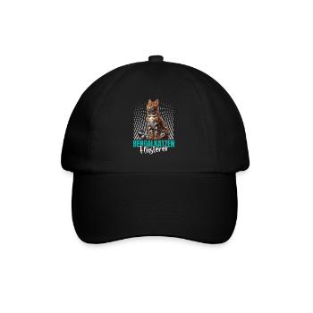 BENGALKATZEN FLÜSTERER Lustiges Bengalkatzen - Baseballkappe - Schwarz/Schwarz - Vorne