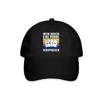 Poker Players ONLY ONE MORE ROUND PROMISED - Baseball Cap - black/black - Front