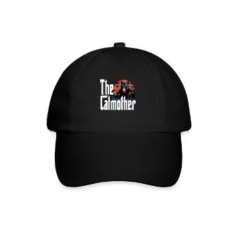 Maman chat La mère chat folle Chat Mère Kitty Maman - Casquette classique - noir/noir - Devant