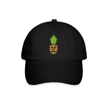 Patte de chien ananas drôle de fruit tropical animal jeu de mots - Casquette classique - noir/noir - Devant