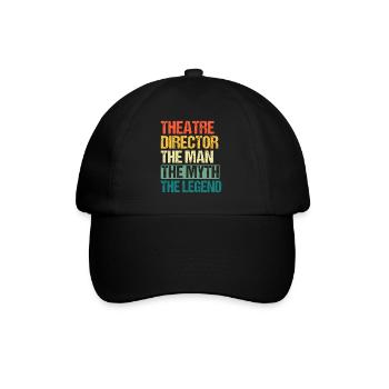 The Man The Myth The Legend Funny Retro Theater - Baseball Cap - black/black - Front