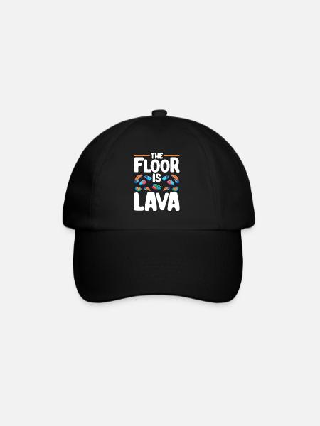 De grond is lava boulderen - Baseballcap - zwart/zwart