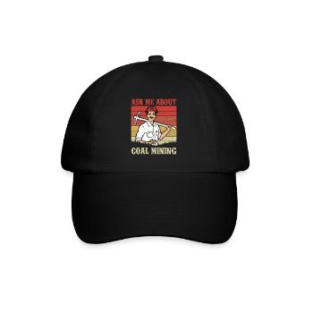 Certified Bad Ass Miner Mining Coal Ore - Baseballkappe - Schwarz/Schwarz - Vorne