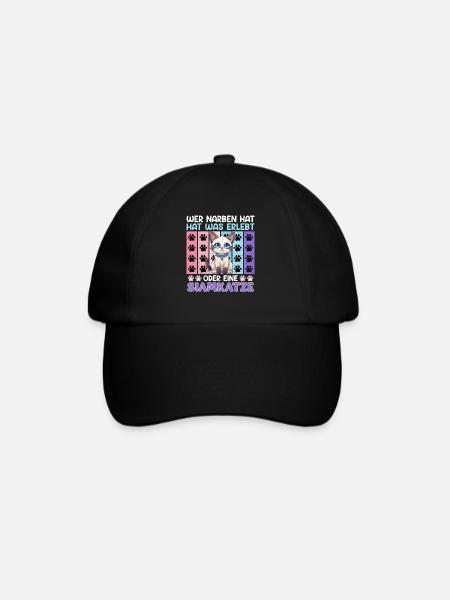 Siamkatzen WER NARBEN HAT HAT EINE SIAMKATZE - Baseballkappe - Schwarz/Schwarz