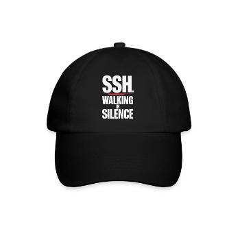 SSH. Walk in silence for inner peace - Baseball Cap - black/black - Front