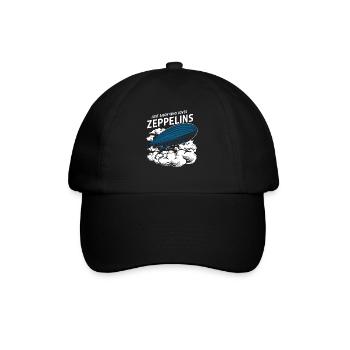 Luftschiff Zeppelin Geschenk - Baseballkappe - Schwarz/Schwarz - Vorne