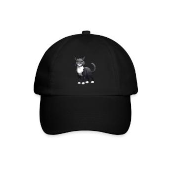 Cat Symbol Animal - Baseball Cap - black/black - Front
