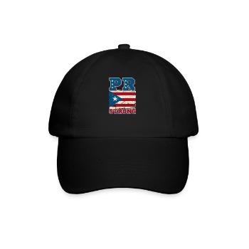 Porto Rico RP Drapeau fort - Casquette classique - noir/noir - Devant