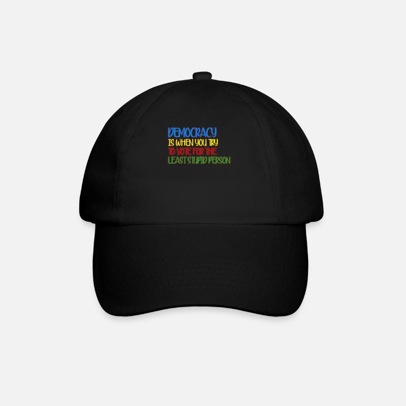 Elections Democracy Democratic - Baseballkappe - Schwarz/Schwarz