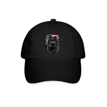 Keeshond America Usa - Baseball Cap - black/black - Front
