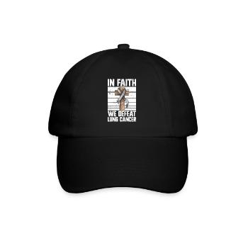 Ruban blanc du Mois de la sensibilisation au cancer du poumon - Casquette classique - noir/noir - Devant