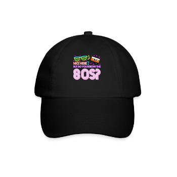 1980 Retro 80s - Baseball Cap - black/black - Front