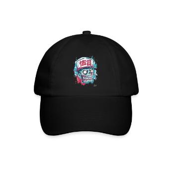 Funny Japanese Streetwear: Zombie Skull - Baseball Cap - black/black - Front