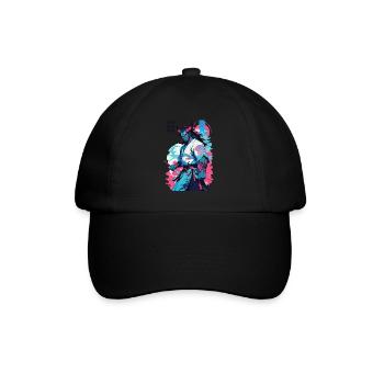 Samouraï Oni Yokai Esthétique Style Vaporwave - Casquette classique - noir/noir - Devant