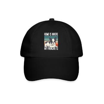 Maison Bouledogue Français Rétro - Casquette classique - noir/noir - Devant